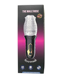The Male Rose Gawk Gawk 3000 Blow Job Simulator Black packaging showcasing features of the oral sex masturbator.