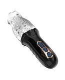 The Male Rose Gawk Gawk 3000 Blow Job Simulator Black, handheld rechargeable rotating masturbator.