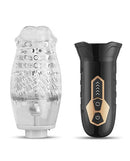 The Male Rose Gawk Gawk 3000 Blow Job Simulator Black showing the compact design and rotating feature.