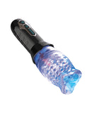 The Male Rose Gawk Gawk 3000 Blow Job Simulator Black featuring a rotating design for enhanced stimulation.