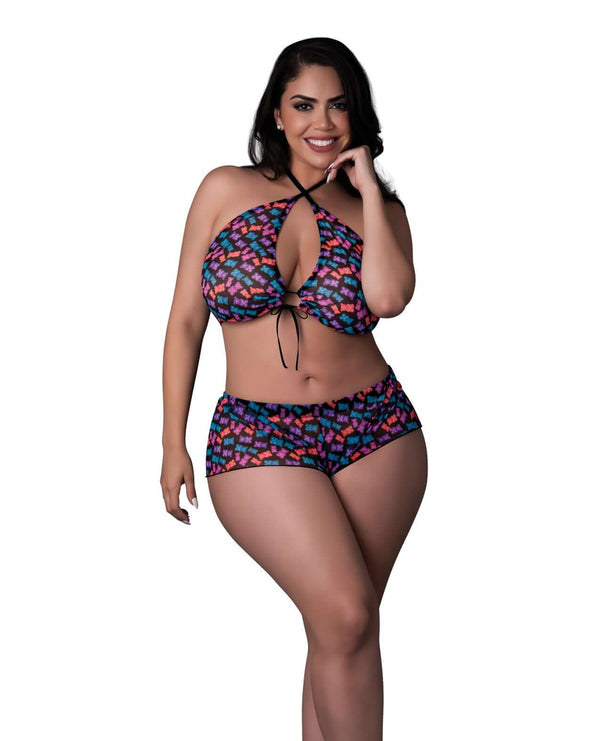 HALTER & HOT SHORT GUMMYBEAR 2XL-0