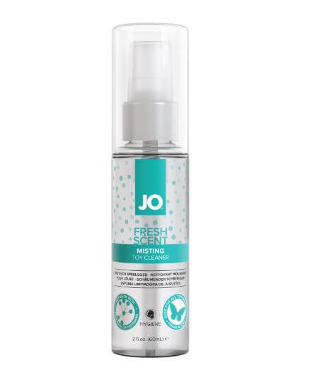 JO Misting Toy Cleaner Fresh Scent 2 Oz - quick cleansing spray for toys in a clear bottle