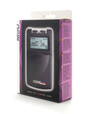 MOD Electro Stim Control Box with Dual Outputs packaging featuring control interface and specifications.