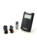 MOD Electro Stim Control Box with Dual Outputs, included cables and battery for electrostimulation.
