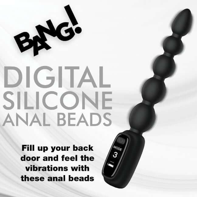 Digital Silicone Vibrating Anal Beads – 5 Beads with Digital Display