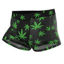 HAZY DAYZ Pouch Short Pot Leaf XL mesh briefs with bold green pot leaf print for a comfortable fit.