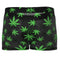 HAZY DAYZ Pouch Short Pot Leaf XL Mesh Briefs with bold green pot leaf print on black mesh fabric for comfortable fit