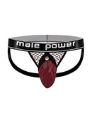 Cock Pit Cock Ring Jock Strap Burgundy Male Power S M - breathable men's lingerie with innovative design.