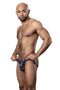 Man wearing Hazy Dayz Jock Mushroom S/M, ultra-soft microfiber fabric, streamlined support, stylish and functional jockstrap for men