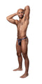 Man wearing Hazy Dayz Micro Thong in Mushroom, showing off superior styling, comfort, and body-enhancing fit.
