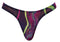 Galactic Print Bong Thong S/M by Male Power, featuring colorful cosmic design and slim thong style.