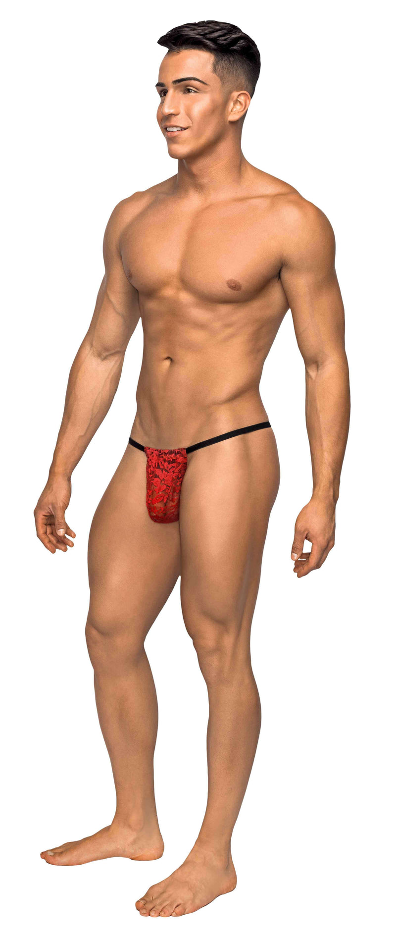 POSING STRAP STRETCH LACE RED O/S-1