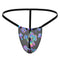 Hazy Dayz posing strap with colorful mushroom print, ultra-soft breathable microfiber, minimal coverage, sporty and sexy look.