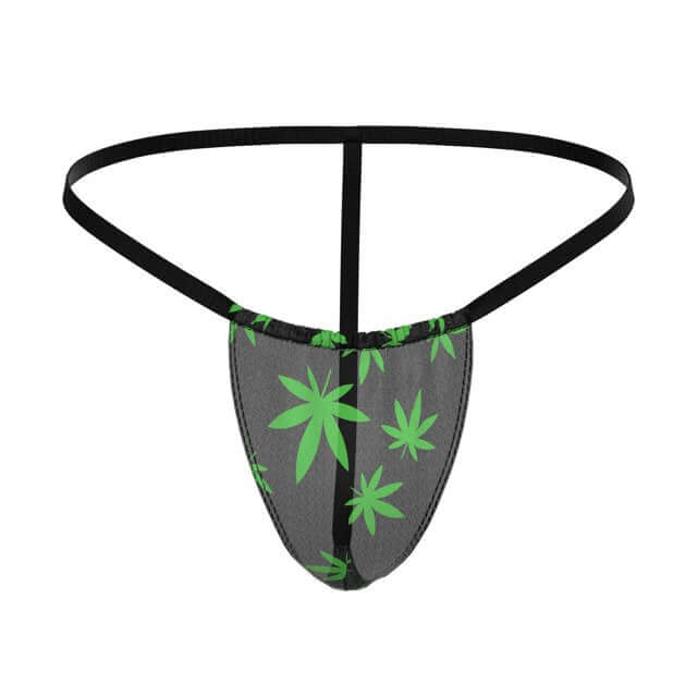 Hazy Dayz Posing Strap Potleaf - Lightweight Microfiber, Minimal Coverage, Sporty, Sexy Look