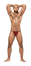 DISCO DESIRE POSING STRAP RED O/S-1