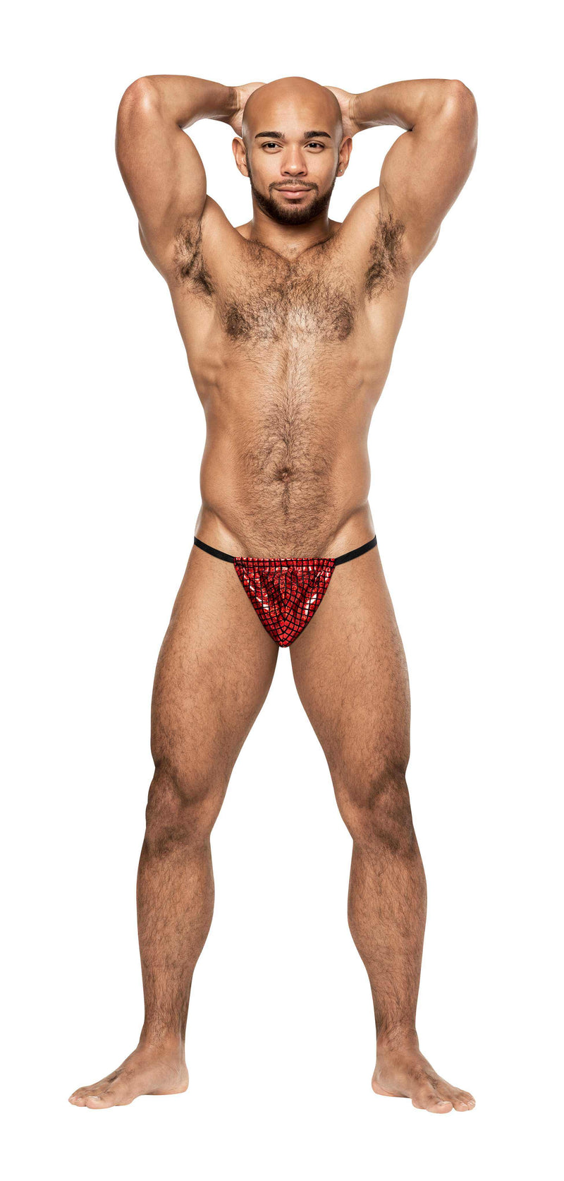DISCO DESIRE POSING STRAP RED O/S-1