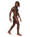 Model showcasing Virgo Leather Harness Black O/S from Male Power Lingerie, featuring adjustable straps and metal details.
