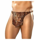 Novelty Jungle Stud Loin Cloth OS Male Power Lingerie showcasing a bold leopard print design for confident men.