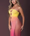 SEAMLESS GOWN OMBRE SUNSET O/S-0