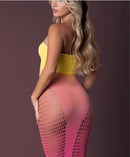 SEAMLESS GOWN OMBRE SUNSET O/S-1