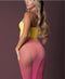 SEAMLESS GOWN OMBRE SUNSET O/S-1