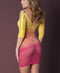 SEAMLESS LONG SLEEVE DRESS OMBRE SUNSET O/S-0