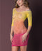 SEAMLESS LONG SLEEVE DRESS OMBRE SUNSET O/S-2