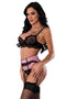 Sensual Desires Bra, Cincher and Thong in mauve from Magic Silk Lingerie, showcasing lace and satin elements.