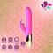 Maia Toys Super Charged Silicone Rabbit Vibrator in pink, featuring 10 functions, rechargeable, and waterproof design.