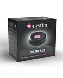 Mystim Sultry Subs Electro Stim Receiver Channel 3 Black packaging showcasing remote functionality.