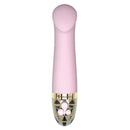 Mystim Right On Ron G-Spot Vibrator Rose in soft rose finish with control buttons.