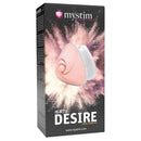 Mystim Heart's Desire Layon Vibrator Rose in packaging showcasing its heart-inspired design.