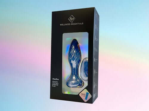 MaxRim Control Rimming Plug – Textured Vibrating Rimming Plug with Remote Control