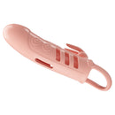 Pretty Love Sloane Vibrating Penis Sleeve Flesh in a smooth pink design, featuring a vibrating motor and ball loop.
