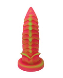 Nobu Tanu Fantasy Dong Fluorescent Pink with vibrant colors and textured design, perfect for creative play.
