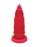Nobu Tanu Fantasy Dong Fluorescent Pink with sculpted design and strong suction cup base.