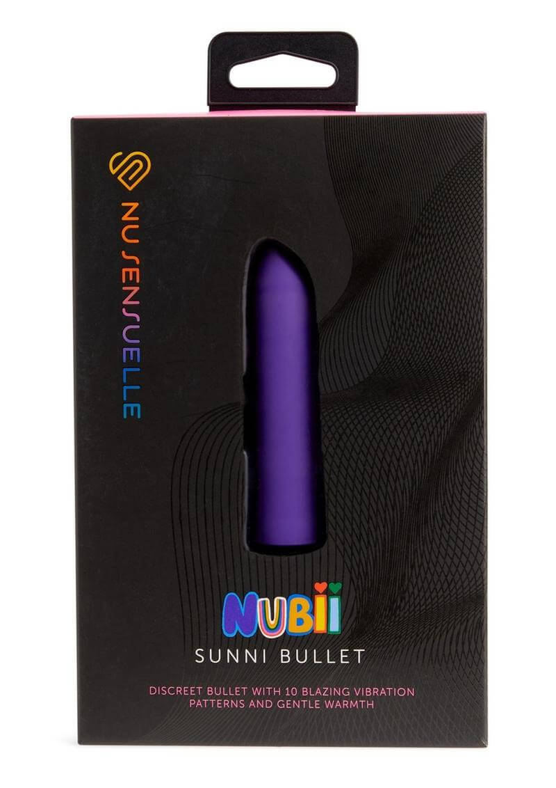 Sensuelle Nubi Sunni Warming Bullet Vibrator in Purple packaging