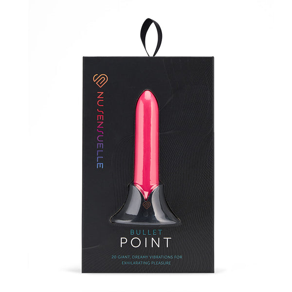 NU Sensuelle Point 20-Function Rechargeable Silicone Bullet Vibrator Pink