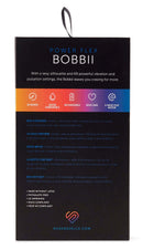 NU Sensuelle Bobbii Magenta Bullet Vibrator packaging with features and specifications listed.