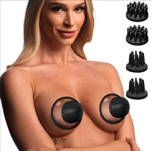 Rotating Nipple Suckers with 4 Attachments for ultimate hands-free stimulation and pleasure.