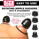 Rotating Nipple Suckers with 4 Attachments, premium silicone for ultimate hands-free nipple stimulation with rotating patterns.