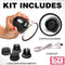 Rotating Nipple Suckers kit with 4 silicone attachments, 2 nipple suckers, and charger for hands-free nipple stimulation.