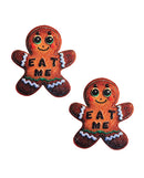 Neva Nude Yum Yum Gingerbread Man Glitter Pasties Brown