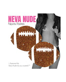 Neva Nude Football Glitter Pasties Brown featuring sparkling football design for game-day spirit and team pride.