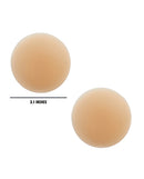Neva Nude Nudie Patootie Invisible Silicone Pasties Nude, 3.1 inches, perfect for a braless look without visibility.