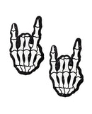 Neva Nude Rock On Skeleton Glitter Pasties Black and White