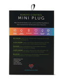 NU Sensuelle Remote Control Mini Butt Plug Purple packaging featuring product details and features.