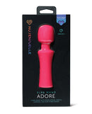 Nu Sensuelle Adore XRL8 Vibrating Wand with Heat Pink in elegant packaging showcasing its sleek design and features.