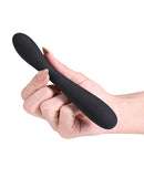 Love Notes Hush G-Spot Vibrator Black held in hand, showing its sleek design for pleasure.