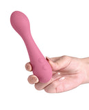Love Notes Oh Darling G-Spot Vibrator Dusty Rose held in hand, showcasing its soft silicone design.